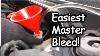 Bleed Brake Master Cylinder While On Car Without Bench Bleeding Done Alone No Partner
